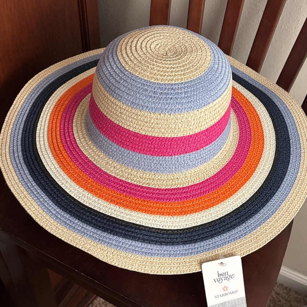 Multicolor Striped Sun Hat